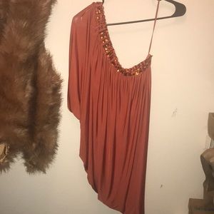 1 arm jeweled party dress